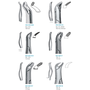 Juego de fórceps dentales manuales plateados con agarre estriado, alicates de ortodoncia, fórceps extractores de dientes para dentistas y adultos - Product Image 5