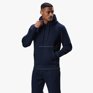 Nouvel ensemble de survêtement homme style décontracté pour l'extérieur, coupe régulière, mode hiver, sweat à capuche et pantalon de jogging, 100% coton molletonné, séchage rapide, vente en gros - Product Image 2