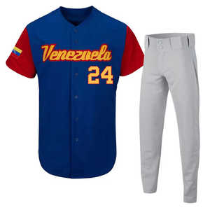 Seragam Baseball Pria Dewasa 100% Poliester Anti-Bakteri Bernapas Lengan Pendek Nama Tim Kustom Merek Warna Solid Reguler - Product Image 4