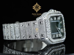นาฬิกาเพชรหรู Pahal Jewels ตัวเรือนสแตนเลสทรงเหลี่ยม 40 มม. ระบบอนาล็อก กลไกอัตโนมัติ แสดงวันที่ สำหรับทุกเพศ - Product Image 3