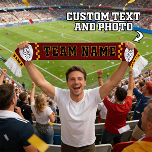 Écharpe de supporter de football en acrylique écologique la plus vendue, confortable, tricotée, imprimée, pour club de fans, idéale pour l'encouragement sportif - Product Image 5