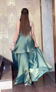 Conjunto Elegante de Sharara y Palazzo con Bordado en Toda la Prenda para Ocasiones Especiales - Product Image 5