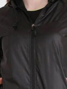 OEM Custom Womens Hooded Waterproof Windbreaker <b>Jacket</b> Sweat-Enhancing Lightweight Eco-Friendly Memory Fabric Gym Workout - Product Image 3