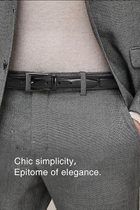 Wholesale Genuine Leather Trendy Men Formal Dress Belts Elegant Casual Jeans Belt for Men Stylish 2025 Custom Logo <b>Pin</b> Buckle - Product Image 5