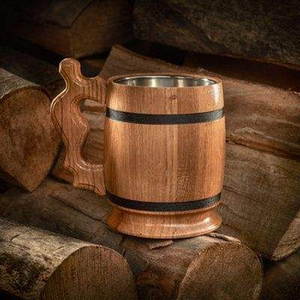 Taza de Madera Natural Hecha a Mano Multiusos con Color de Madera Natural para Cerveza, Té, Café, Fiesta de Navidad - Product Image 3