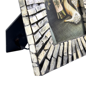 Hình chữ nhật MDF khung ảnh tỏa Sunburst Mô Hình Khảm sáng tạo capiz Inlay hiện đại trang trí nội thất cho đám cưới hiển thị - Product Image 4