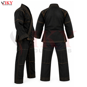 Conjunto de Uniforme de Jiu Jitsu BJJ con Forro Interior Sublimado Personalizado en Negro y Rojo, Tejido de Perlas de Alto Peso, para Artes Marciales y Combate - Product Image 3