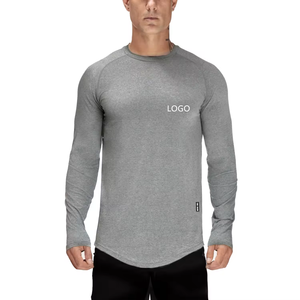 T-shirts en gros, t-shirts pas chers, t-shirts de fitness à séchage rapide et haute élasticité, chemises pour hommes à manches longues - Product Image 4