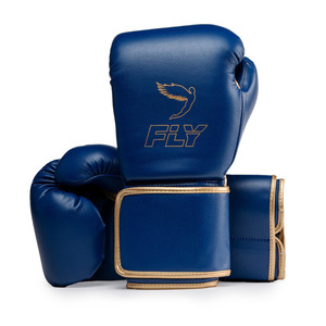 Guantes de Boxeo Fly Sanda, Azul, Rojo, Blanco, Cuero Vacuno Auténtico, Dedos Completos, Correa de Muñeca Ajustable con Cierre de Gancho y Bucle, para Adultos - Product Image 3
