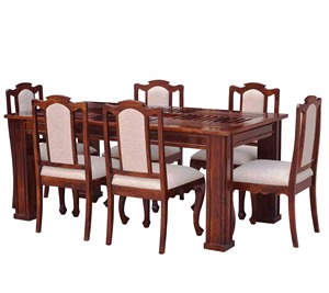Modern Luxury Royal Commercial Restaurant Furniture High Quality Solid Wood <b>Dining</b> <b>Table</b> 6 Chairs Restaurant Sets - Product Image 4
