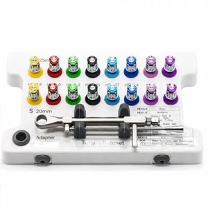 Juego de destornilladores con llave dinamométrica universal, kit de posicionamiento de implantes en caja de plástico - Product Image 1