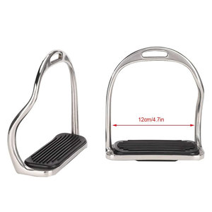 อุปกรณ์ขี่ม้าแบบสแตนเลสสตีล สำหรับขี่ม้าแบบอังกฤษ พร้อมที่จับยางกันลื่น ช่วยลดความเมื่อยล้าบริเวณเข่าและข้อเท้า ยี่ห้อ HASHIR - Product Image 4