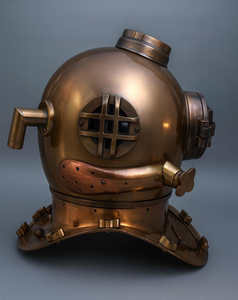 Réplica del Casco de Buceo Mark V de la Marina de los Estados Unidos de 18 Pulgadas, Casco de Buceo Antiguo de Metal, Decoración Náutica Marítima Coleccionable - Product Image 5