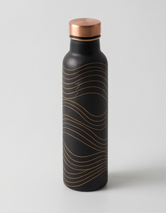 Bouteille d'eau en cuivre émaillé artisanale en gros, motif artistique ayurvédique, étanche, écologique, gourde métallique pour la gym et le bureau, OEM - Product Image 2