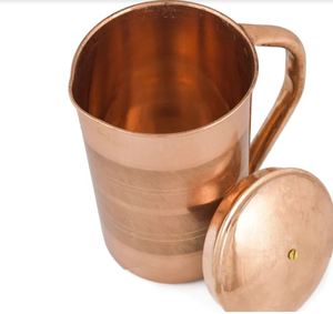 Ensemble de carafes en cuivre pour une routine quotidienne saine, service d'eau, ensemble métallique avec verres, durable, réutilisable, vaisselle de cuisine et de salle à manger - Product Image 6