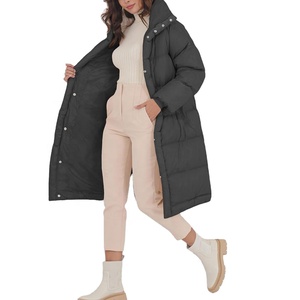 Fashion Women <b>Quilted</b> Padded Coat Winter Cotton Hooded Big Fur Collar Belt Warm <b>Thick</b> Puffer Bubble Outwear Casual Maxi Long - Product Image 1