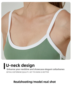 Camiseta sin mangas acanalada para niñas, para yoga y entrenamiento, espalda cruzada, ajuste regular, TELA INTELIGENTE, ecológica - Product Image 2