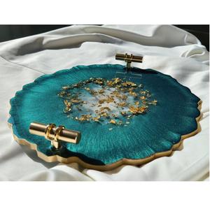 Plateau en résine artisanal le plus vendu, durable, imperméable, en époxy, parfait pour le bureau et la salle de séjour, disponible à bon prix - Product Image 5