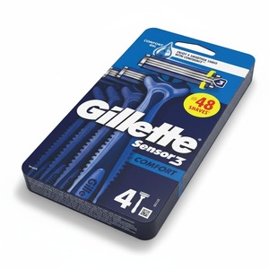Rasoir jetable Gillette Sensor 3 professionnel pour hommes, conçu pour un rasage précis et un confort durable sur la peau - Product Image 3