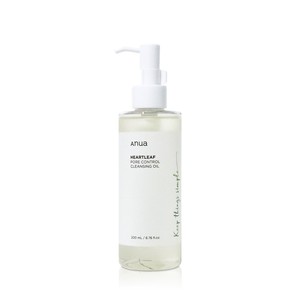 Huile nettoyante Anua Heartleaf Pore Control 200ml, soin des pores, contrôle du sébum et des points noirs, soin coréen pour la peau. - Product Image 1