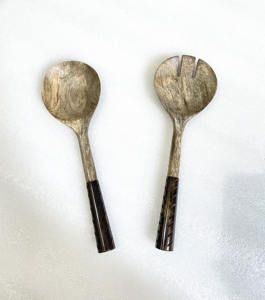 El mejor diseño de servidor de ensalada de madera y resina de la historia, para servir ensaladas en el hogar, la cocina, fiestas y eventos, a precio de mayorista. - Product Image 3