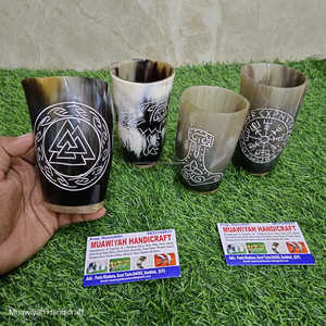 Décorations de Noël en corne de bœuf véritable personnalisées de haute qualité, écologiques, polies, parfaites pour boire comme les Vikings - Product Image 4