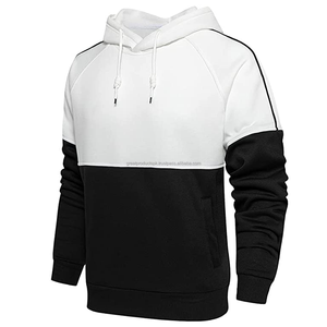 Sweat à capuche pour homme de haute qualité, col montant, motif uni, manches longues, en molleton de coton, avec logo imprimé personnalisé - Product Image 1