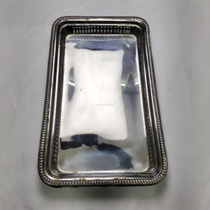 ถาดเสิร์ฟสี่เหลี่ยมสแตนเลสสตีลขัดเงาพร้อมขอบประดับลูกปัดอย่างประณีต – ถาดเสิร์ฟบุฟเฟ่ต์ระดับมืออาชีพสำหรับโรงแรม - Product Image 3