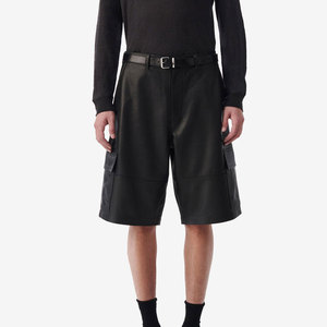 Men's 100%Leather made Men's <b>Shorts</b> Custom Logo Breathable New Design Quick Dry Men's Leather <b>Shorts</b> for Sale - Product Image 1