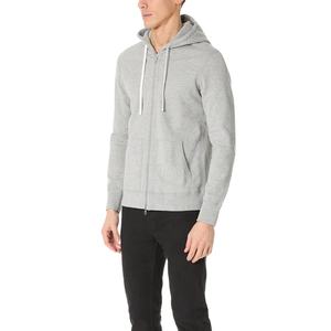 Sudadera con capucha con cremallera negra bordada con estampado personalizado 2025 para hombre, algodón pesado de invierno con impresión Digital sólida - Product Image 1