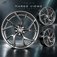 Jantes forgées monobloc VIW-212 à cinq branches avec lèvre usinée, 18-22 pouces, 5x112 5x114.3 pour BMW Audi Mercedes-Benz