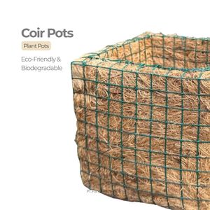 Maceta Cuadrada de Fibra de Coco de Alta Calidad, 14x11.5cm, Maceta Natural para Plantas de Interior, Orquídeas, Uso en Jardines Pequeños - Product Image 2