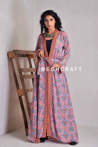 Bohemian Silk <b>Long</b> <b>Kimono</b> Robe Comfortable & Fancy Lounge Wear And Summer Beach Wear Breathable Bikini Cover-Up Bulk Export - Product Image 6