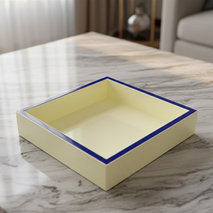 Plateau en laque brillante - Assiette décorative en bois anti-rayures - Magnifique art de poisson Koi pour la cuisine et la salle à manger - Product Image 6