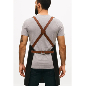BBQ <b>Apron</b> leather <b>apron</b> mechanic <b>apron</b> protective workshop <b>apron</b> leather <b>apron</b> adjustable strap durable <b>work</b> <b>apron</b> - Product Image 4