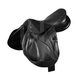 Silla de montar inglesa de cuero genuino de alta calidad y duradera con armazón de madera y gancho ajustable, productos de carreras de caballos ingleses de la India. - Product Image 3