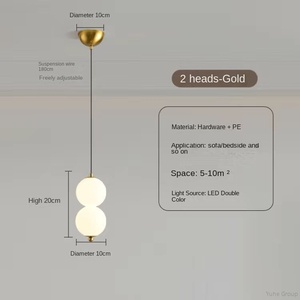 โคมไฟเพดานแก้วสำหรับร้านอาหาร ดีไซน์หรูหราทันสมัย ไฟ LED ปรับระดับได้ พร้อมสายแขวนขนาดเล็ก - Product Image 6