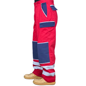 Pantalones de Trabajo de Alta Visibilidad con Cintura Elástica, Material PET Reflectante, Ligeros y Transpirables para Hombre, Uso en Primavera y Otoño - Product Image 2