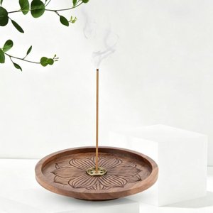 Morden and Custom design Natural Wood Incense Burner <b>Tray</b> with Star Inlay Handmade Home Decoration Accessory - Product Image 2