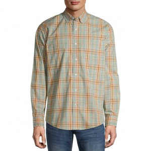 Camisas de Vestir para Hombre, Cuello Mao, Color Sólido, Franela, Botones de Cuerno, para Otoño, 100% Algodón, Transpirables, de Secado Rápido, Hechas en Pakistán - Product Image 2