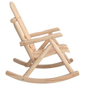 Fauteuil à bascule de jardin moyen en bois d'épicéa massif, bois naturel, produit de qualité supérieure - Product Image 4