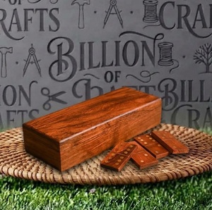 Juego de Dominó de Madera con Caja de Almacenamiento, Juego de Mesa Clásico para Fiestas, Entretenimiento de Viaje - Product Image 3
