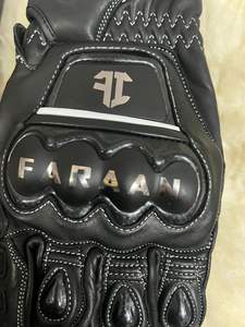 Gants de moto de qualité supérieure, gants de course professionnels pour moto, en cuir véritable, noirs, avec protection des articulations en carbone - Product Image 3