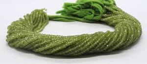 Perles de péridot naturel facettées en forme de rondelle 3,5-4 mm, perles de pierres précieuses facettées en péridot pour la fabrication de bijoux, fournisseur en gros, 13 pouces en vrac - Product Image 5