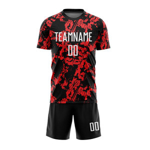 High Quality Breathable Men's <b>Soccer</b> Wear Customizable Team Uniform Set OEM Wholesale Service Premium Quick Dry Football Jersey - Product Image 4