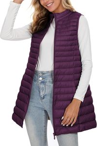 <b>Women's</b> Lightweight Breathable Insulated Puffer Vest OEM Manufacturer Custom Logo <b>Sleeveless</b> Quilted <b>Jacket</b> Stand Collar - Product Image 2