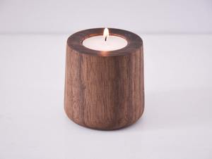 Porte-bougie en bois artisanal, article cadeau - Product Image 3