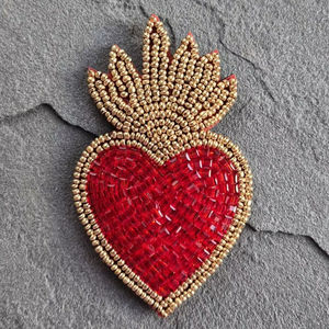 Fabricante y Exportador de Broches de Hormigas Hechos a Mano con Cuentas Miyuki Bordadas con Hilo Metálico - Product Image 1