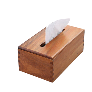 Boîte à mouchoirs en bois massif pour comptoir de salle de bain, décoration de table pour la maison et le bureau, boîtes à mouchoirs, porte-mouchoirs de vanité - Product Image 3