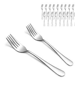 Fourchettes en acier inoxydable pour table à manger, ensemble de 6 pièces, design classique, acier poli miroir, fourchettes à dessert - Product Image 5